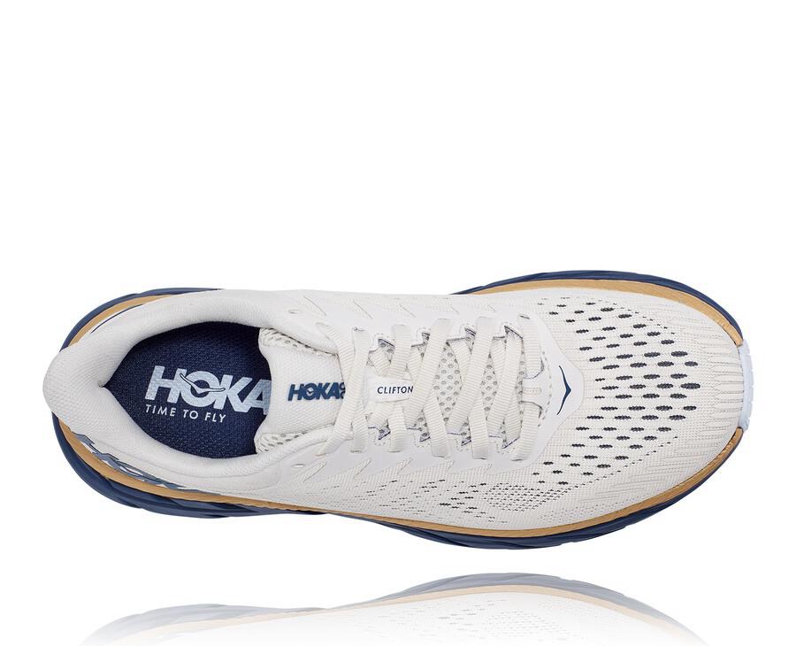 Tenis Hoka One One Mujer Blancos/Azules - Clifton 7 - HPTE35684